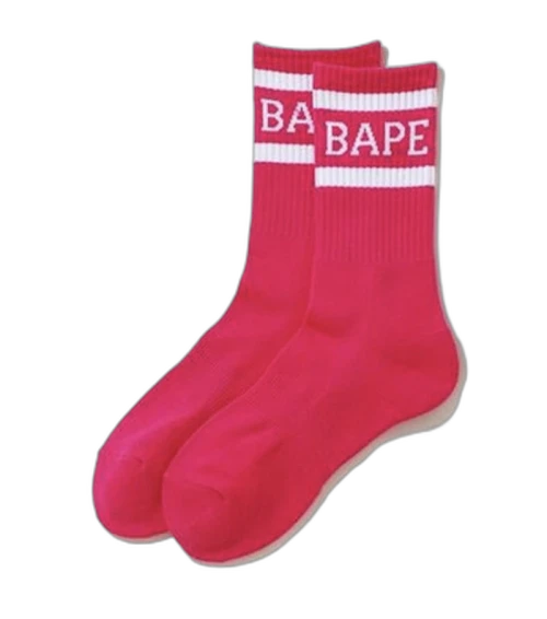 BAPE Neon Socks Pink