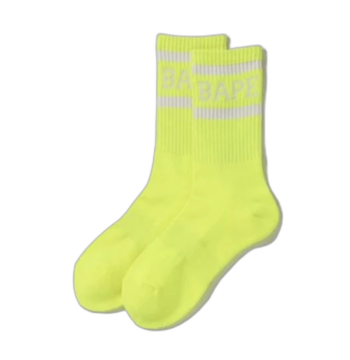 BAPE Neon Socks Yellow