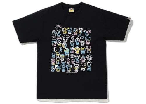 BAPE New Multi Camo A To Z Tee Black