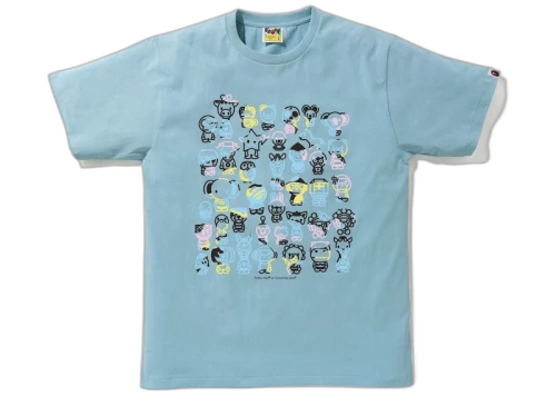 BAPE New Multi Camo A To Z Tee Blue