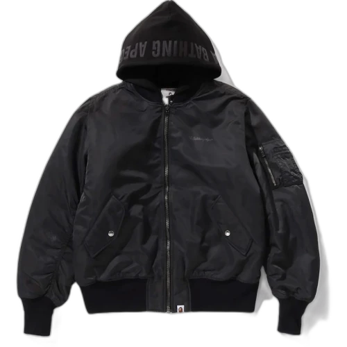BAPE Nylon MA-1 Jacket Black
