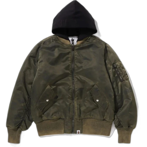 BAPE Nylon MA-1 Jacket Olive Drab