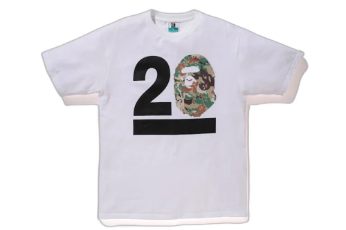 BAPE Octopus Tailor Camo Apehead NW20 Tee White