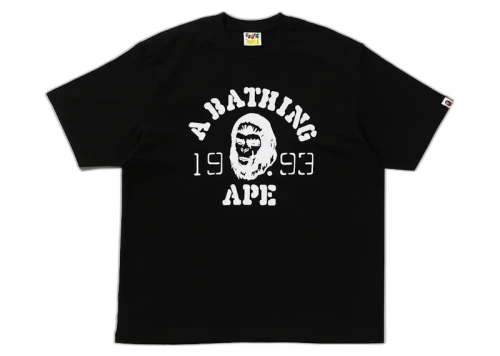 BAPE OG Ape Head College Relaxed Fit Tee Black