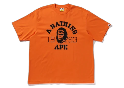 BAPE OG Ape Head College Relaxed Fit Tee Orange