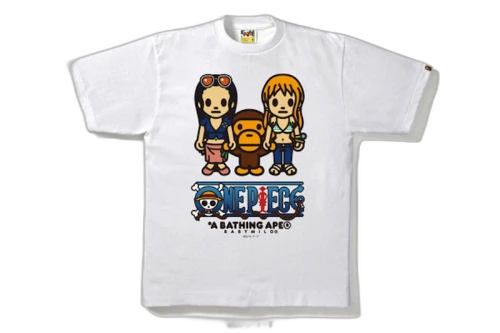BAPE One Piece Nami & Robin Tee White