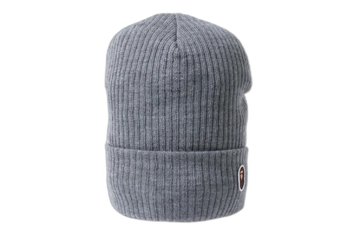 BAPE One Point Knit Cap Gray