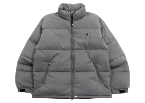 BAPE One Point Loose Fit Down Jacket Gray