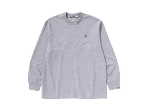 BAPE One Point Relaxed Fit L/S Tee Grey