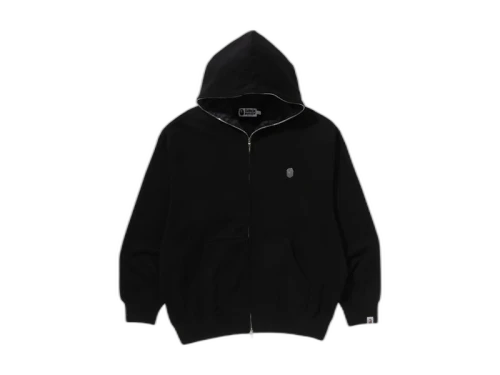 BAPE One Point Relaxed Fit Zip Hoodie Black