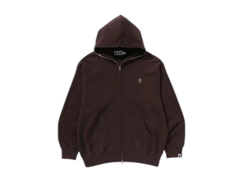BAPE One Point Relaxed Fit Zip Hoodie Brown