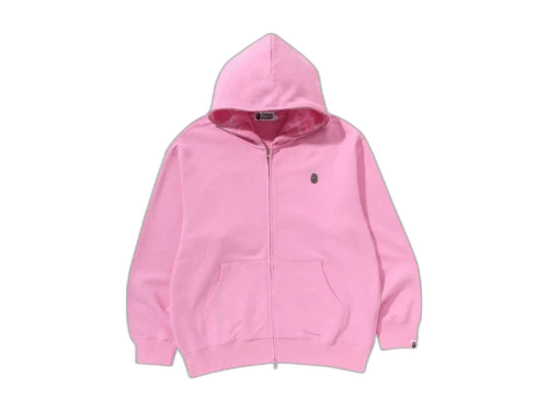 BAPE One Point Relaxed Fit Zip Hoodie Pink