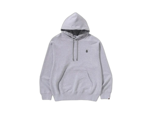 BAPE One Point Relaxed Pullover Hoodie Grey