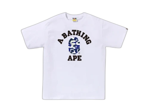 BAPE Online Exclusive College Bapec Tee White