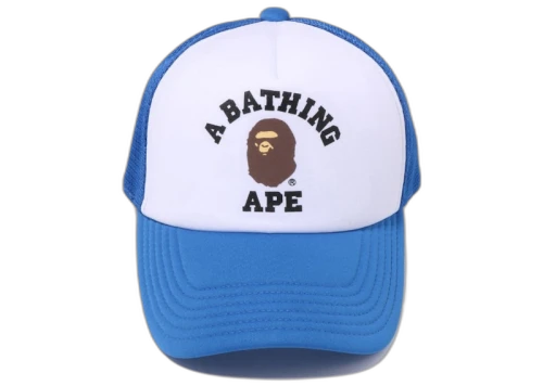 BAPE College Mesh Cap Blue