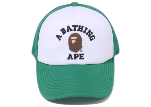 BAPE College Mesh Cap Green