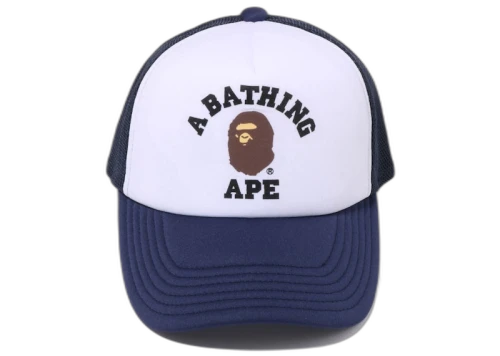 BAPE College Mesh Cap Navy