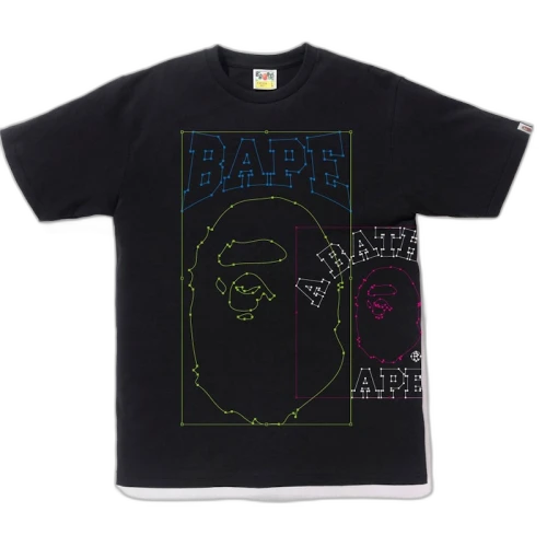 BAPE Paste and Place Tee Black