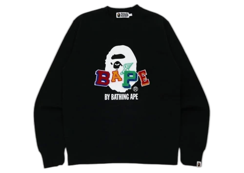 BAPE Patch Crewneck Black