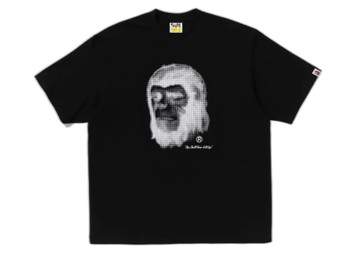 BAPE Pixel Comic Ape Head Relaxed Fit Tee Black