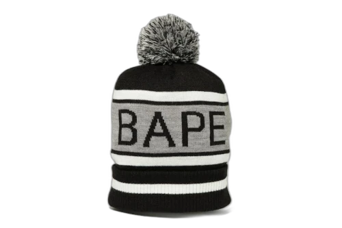 BAPE Pom Pom Knit Cap Black