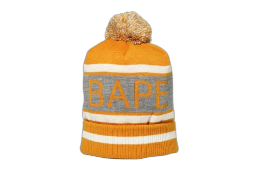 BAPE Pom Pom Knit Cap Orange