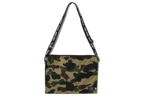 BAPE Porter 1st Camo Sacoche Green
