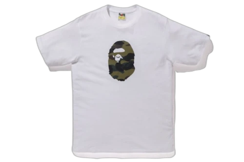 BAPE Premium Summer Bag 1st Camo Ape Head Tee White/Green