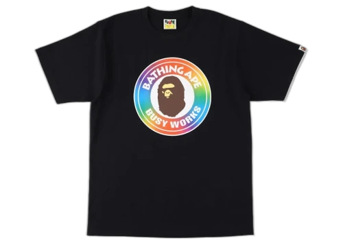 BAPE Rainbow Busy Works Tee Black