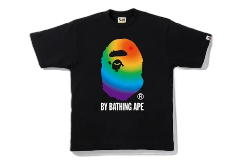 BAPE Rainbow By Bathing Tee Black