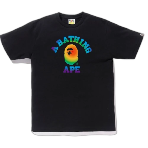 BAPE Rainbow College Tee Black