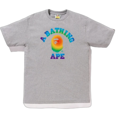 BAPE Rainbow College Tee Grey