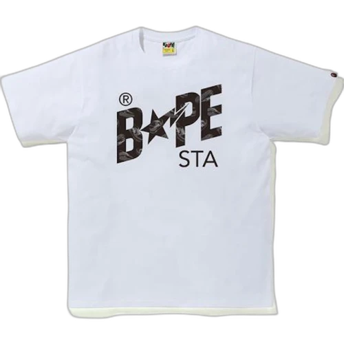 BAPE Random STA Logo Tee White/Black