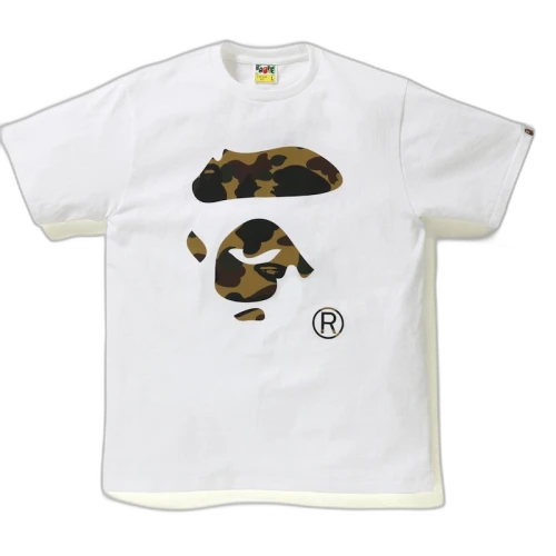 BAPE Reflector 1st Camo Ape Face Tee Tee White/Yellow