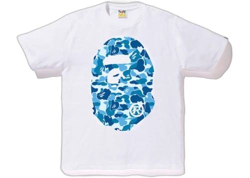 BAPE Reflector ABC Big Ape Head Tee White/Blue
