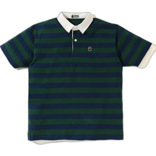 BAPE Relaxed Hoop Rugby S/S Shirt Green