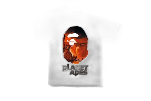 BAPE X Planet of the Apes Rise of Liberty Tee White