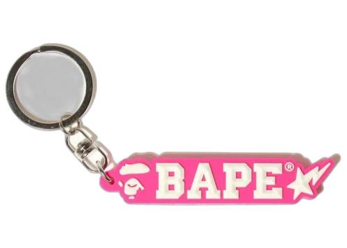 BAPE Rubber Keychain Pink
