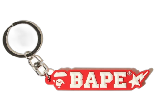 BAPE Rubber Keychain Red