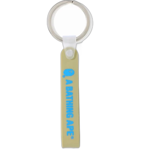 BAPE Rubber Loop Keychain Beige