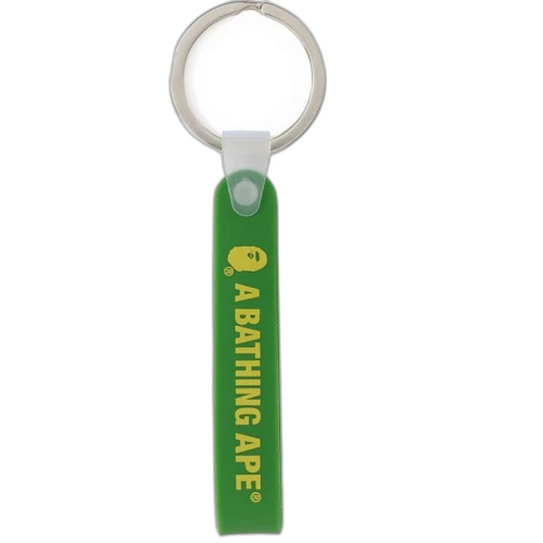 BAPE Rubber Loop Keychain Green