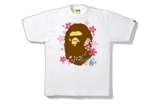 BAPE Sakura Ape Head Tee White