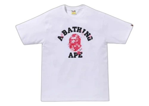 BAPE Sakura College Tee White