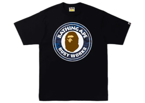 BAPE Sand Camo Busy Works Tee Black/Navy