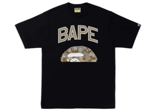 BAPE Sand Camo Half Ape Head Tee Black/Beige