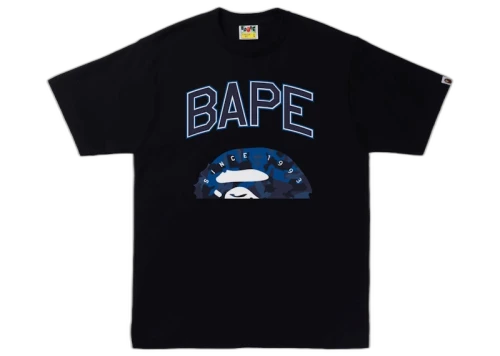 BAPE Sand Camo Half Ape Head Tee Black/Navy