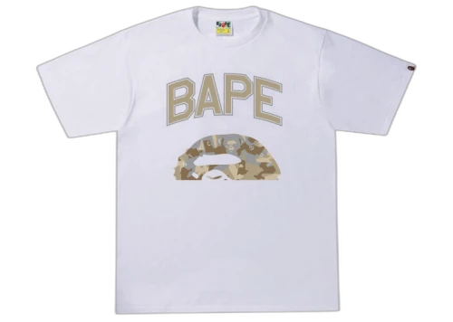 BAPE Sand Camo Half Ape Head Tee White/Beige