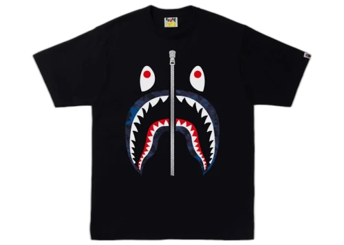 BAPE Sand Camo Shark Tee Black/Navy