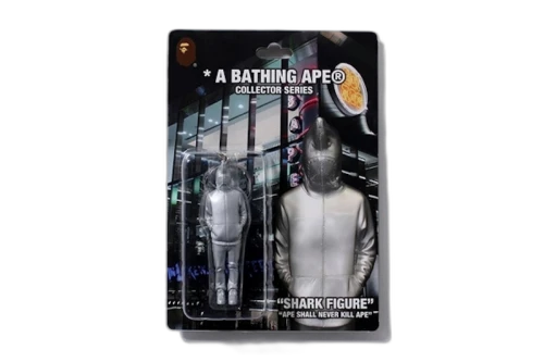 BAPE Shark Figure Key Holder Silver