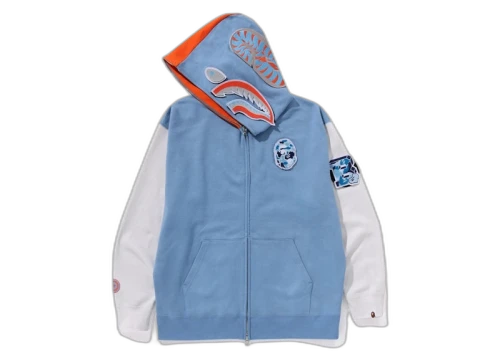BAPE Shark Full Zip Indonesia Hoodie Blue